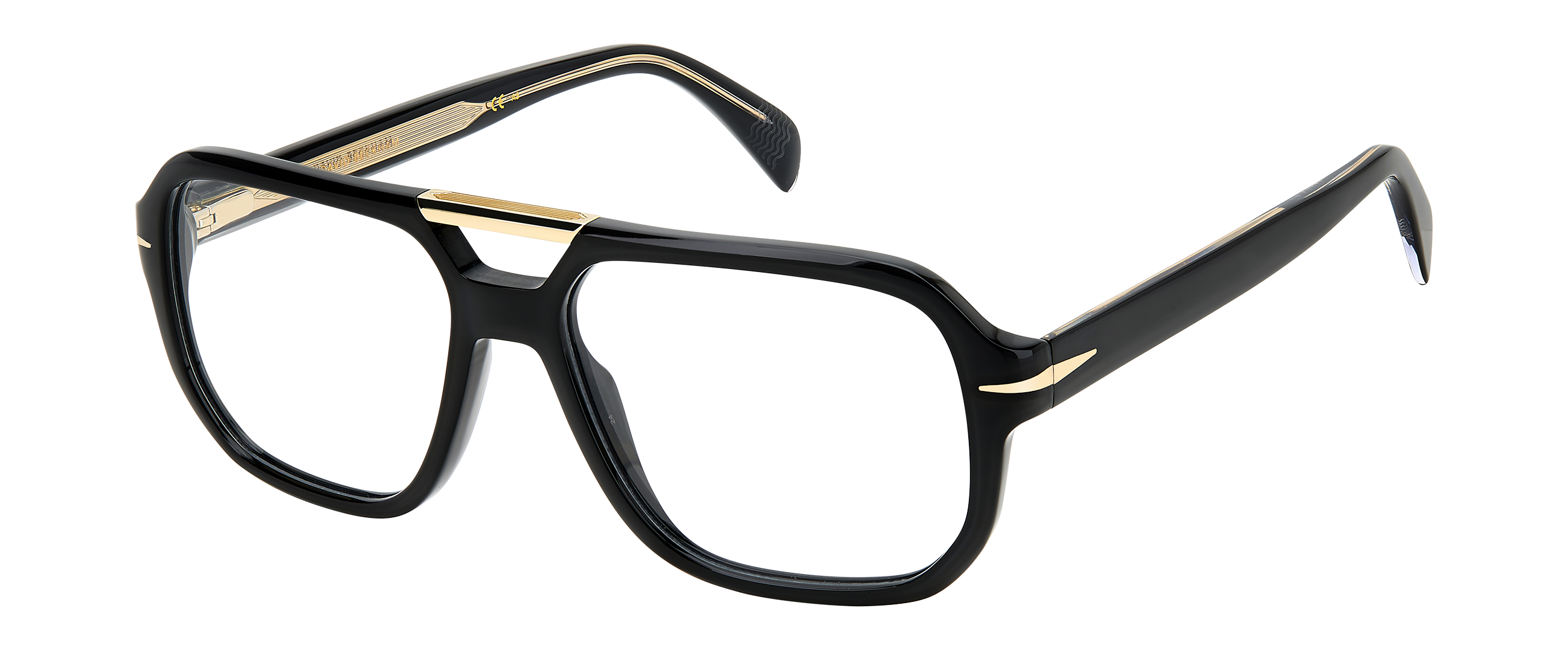 DB 7108 - Black Gold - Frames – EYEWEAR by DAVID BECKHAM