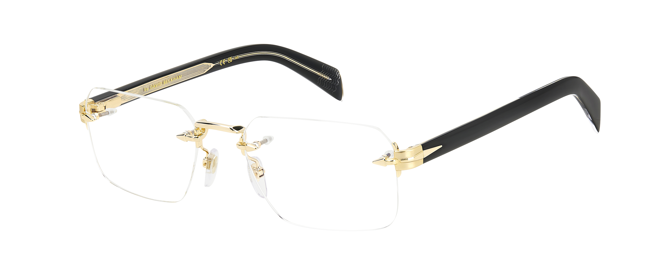 DB 7116 - Gold Black 2 - Blue Mirror – EYEWEAR by DAVID BECKHAM