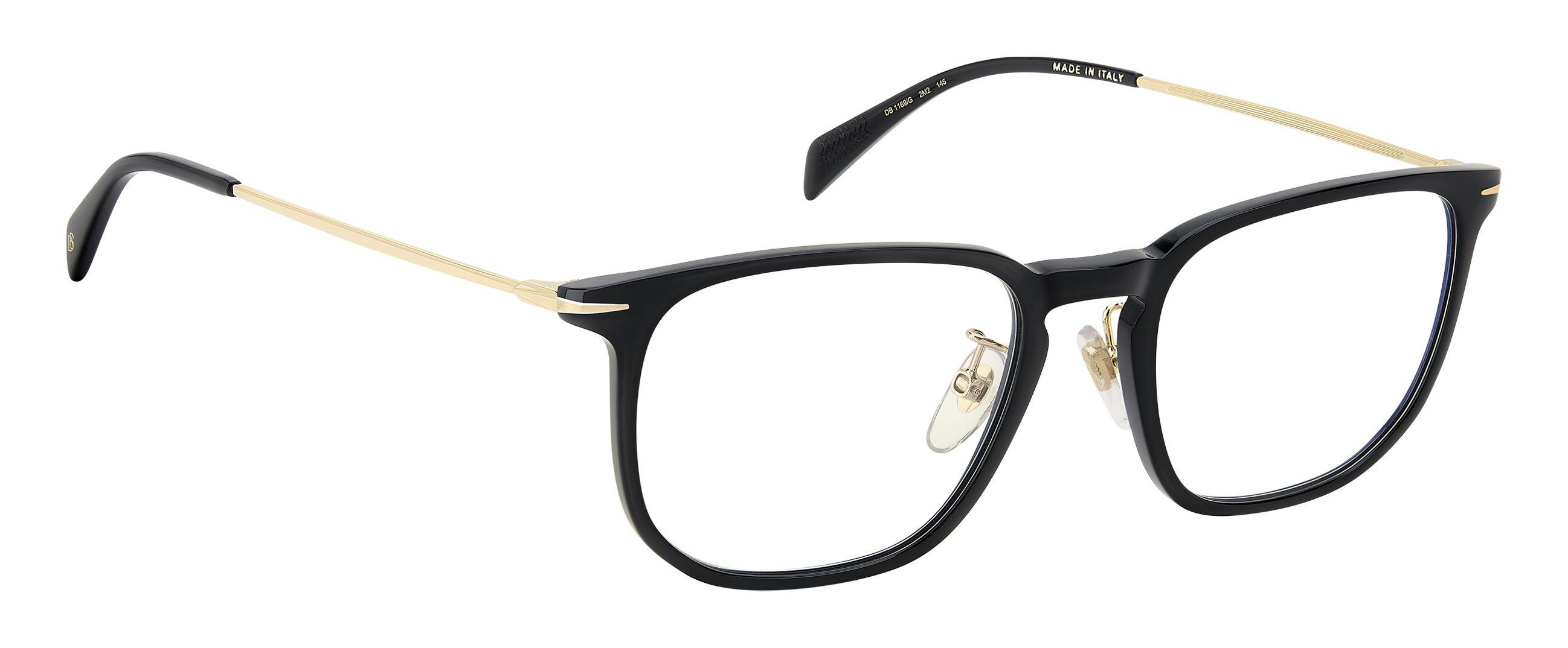 DB 1169/G - Black Gold - Blue Mirror - 108654 – EYEWEAR by DAVID