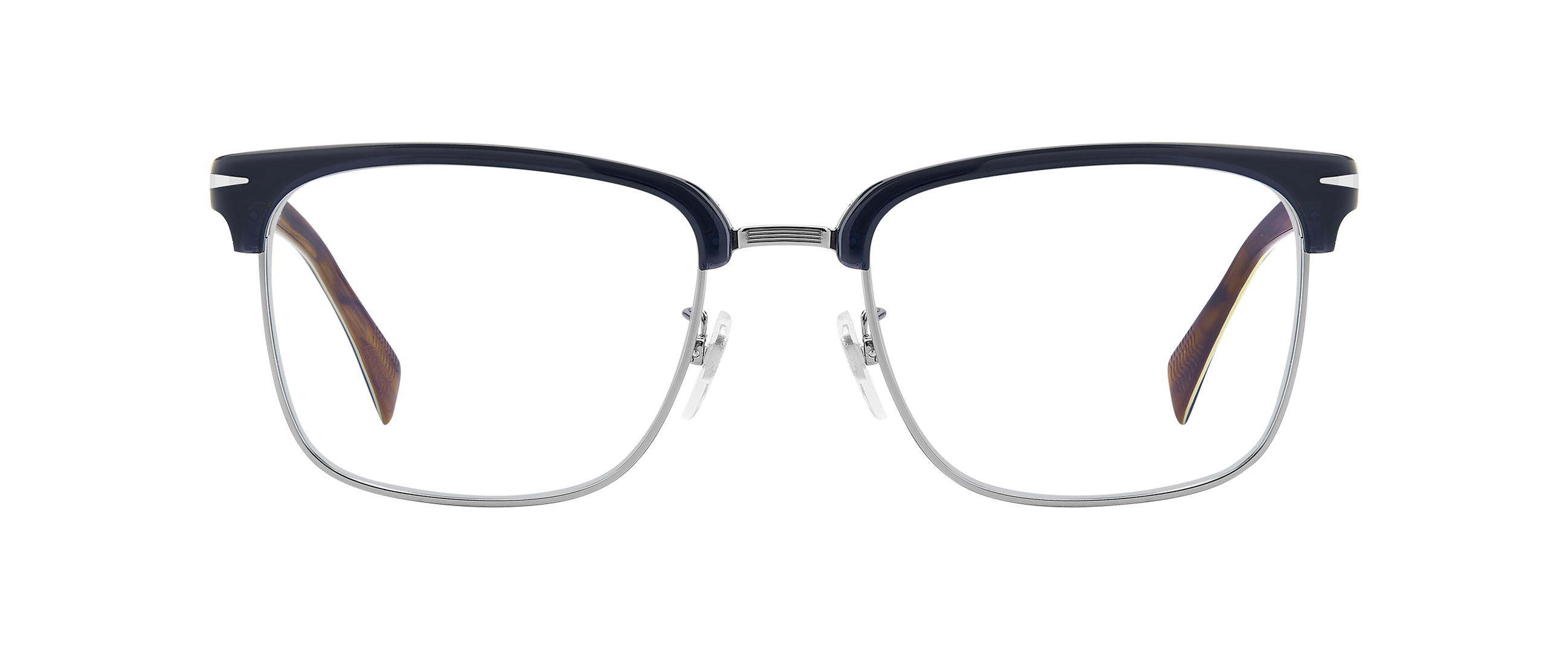 DB 1183 - Blue Horn Ruthenium - Blue Mirror – EYEWEAR by DAVID BECKHAM