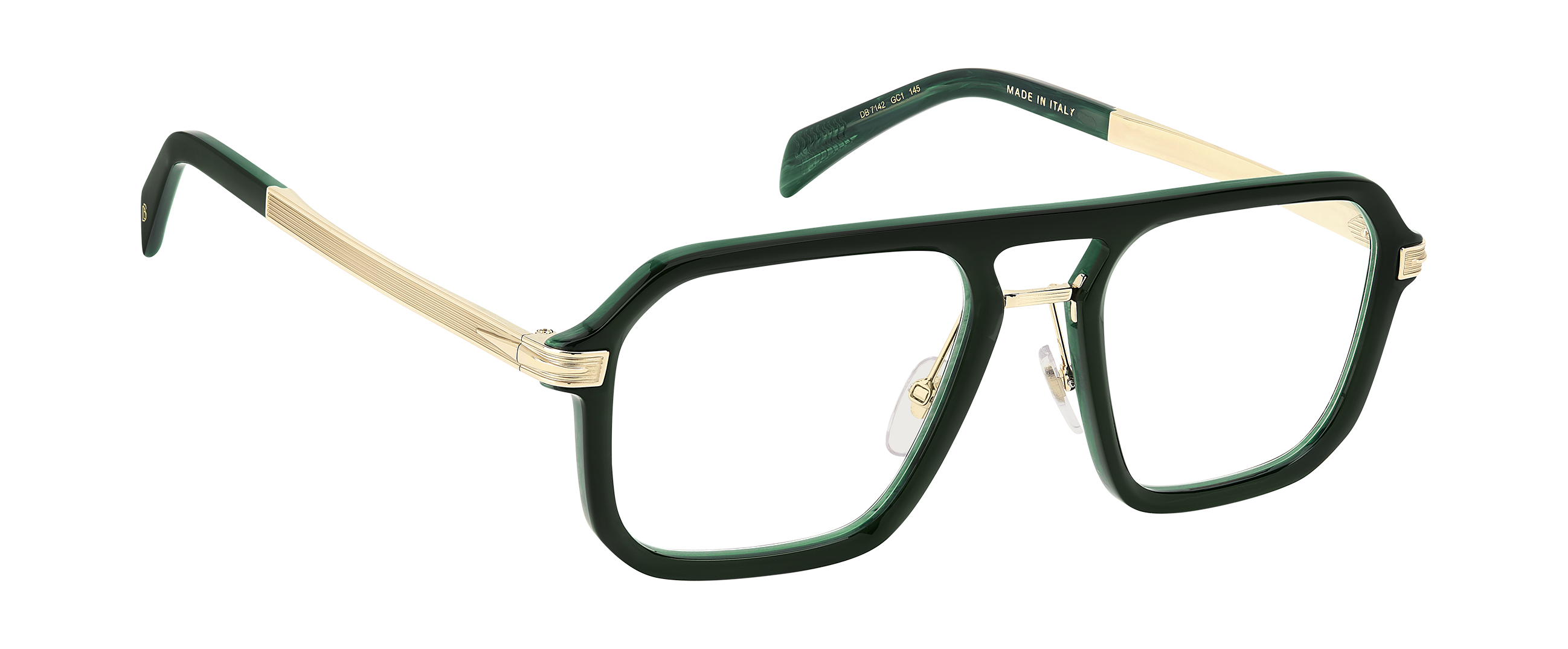 DB 7142 - Green Marble Gold - Blue Mirror – EYEWEAR by DAVID BECKHAM
