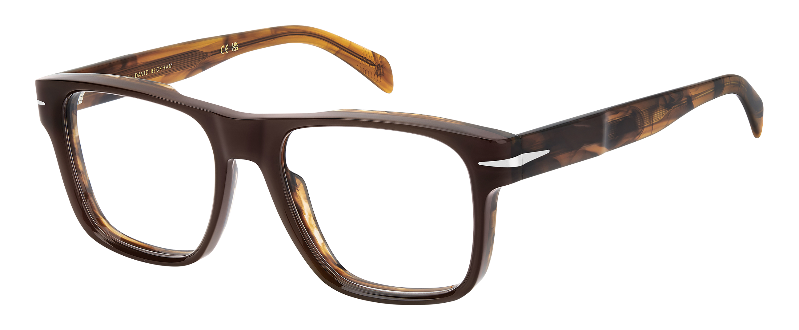 DB 7020/CRAFTED - Brown Horn - – EYEWEAR by DAVID BECKHAM