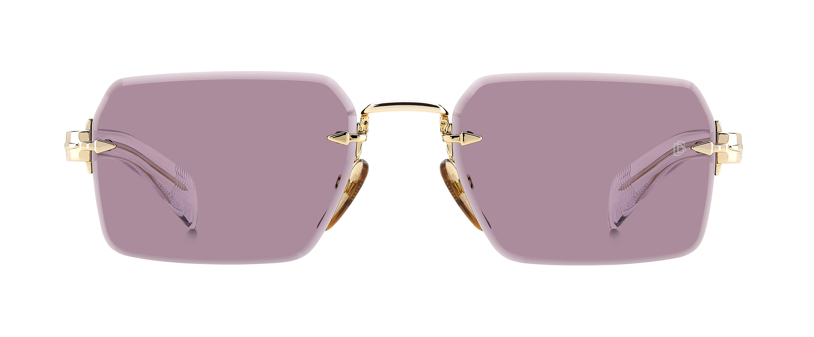 Gucci Gold & Pink Metal Crystals Sunglasses