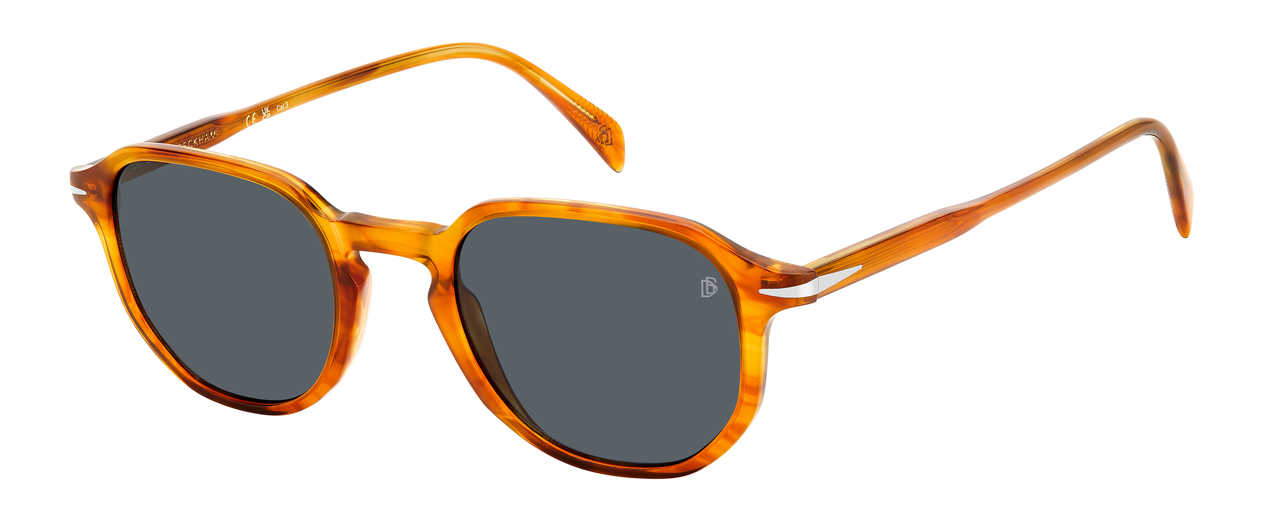 DB 1140/S - Striped Brown - Grey - 206607 – EYEWEAR by DAVID BECKHAM
