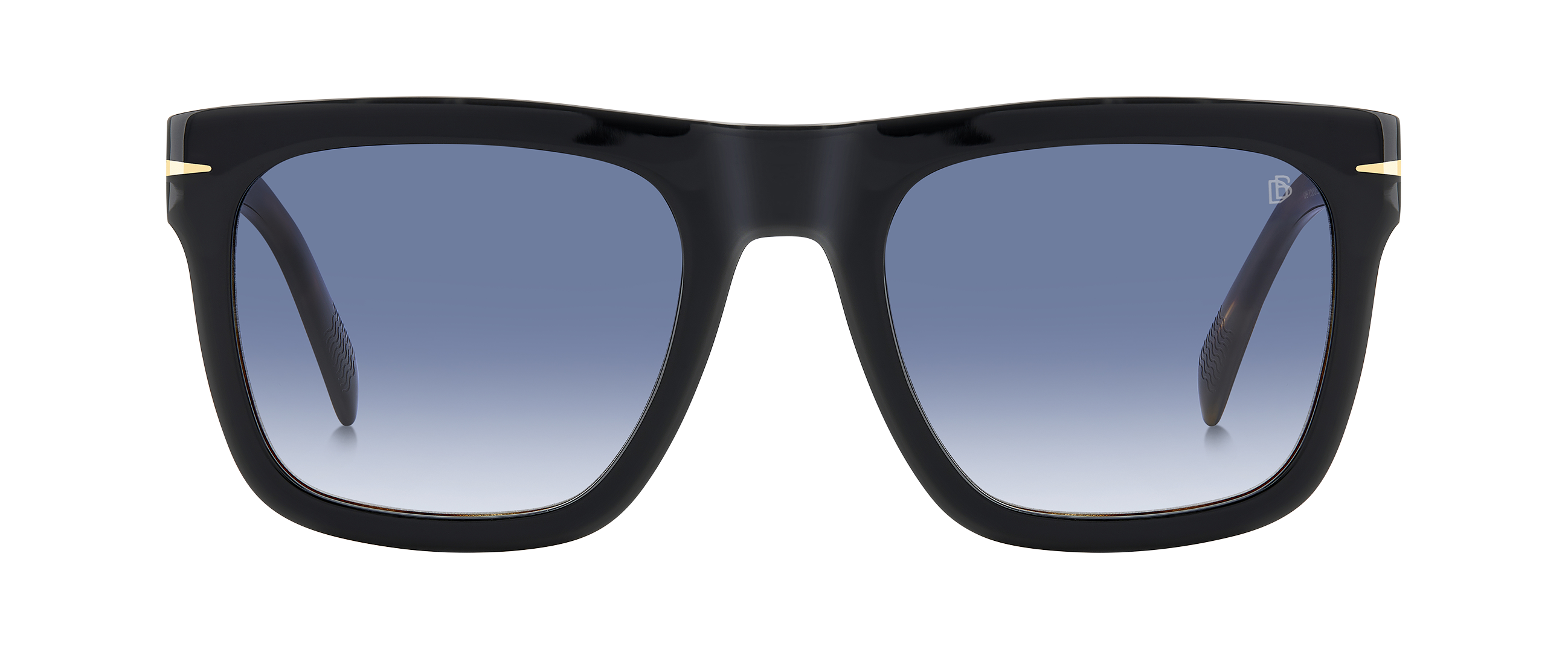 EYEWEAR by David Beckham黒フレーム スクエア サングラス David Beckham DB 7136/S 2M2 MT Sunglasses Black Gold - eye-oo.com