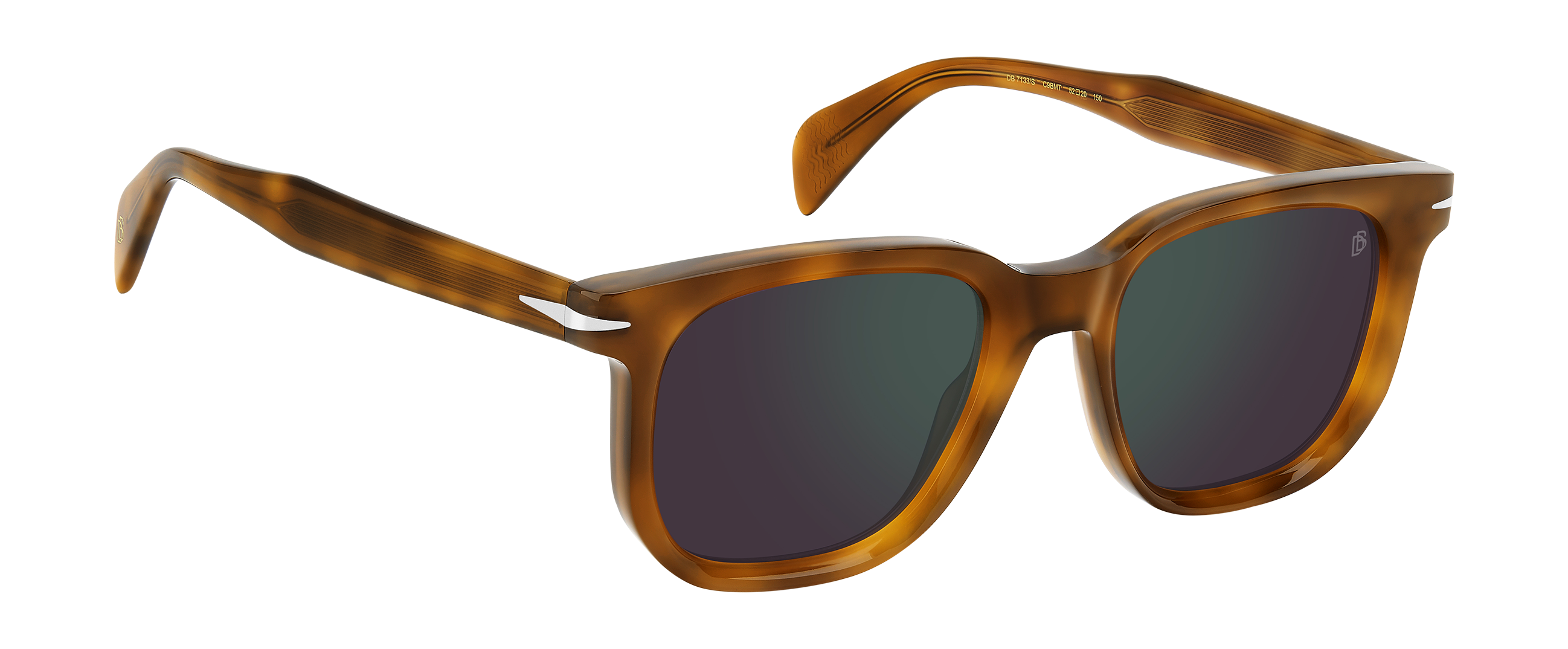 DB 7133/S - Havana Honey - Green Mirror – EYEWEAR by DAVID BECKHAM