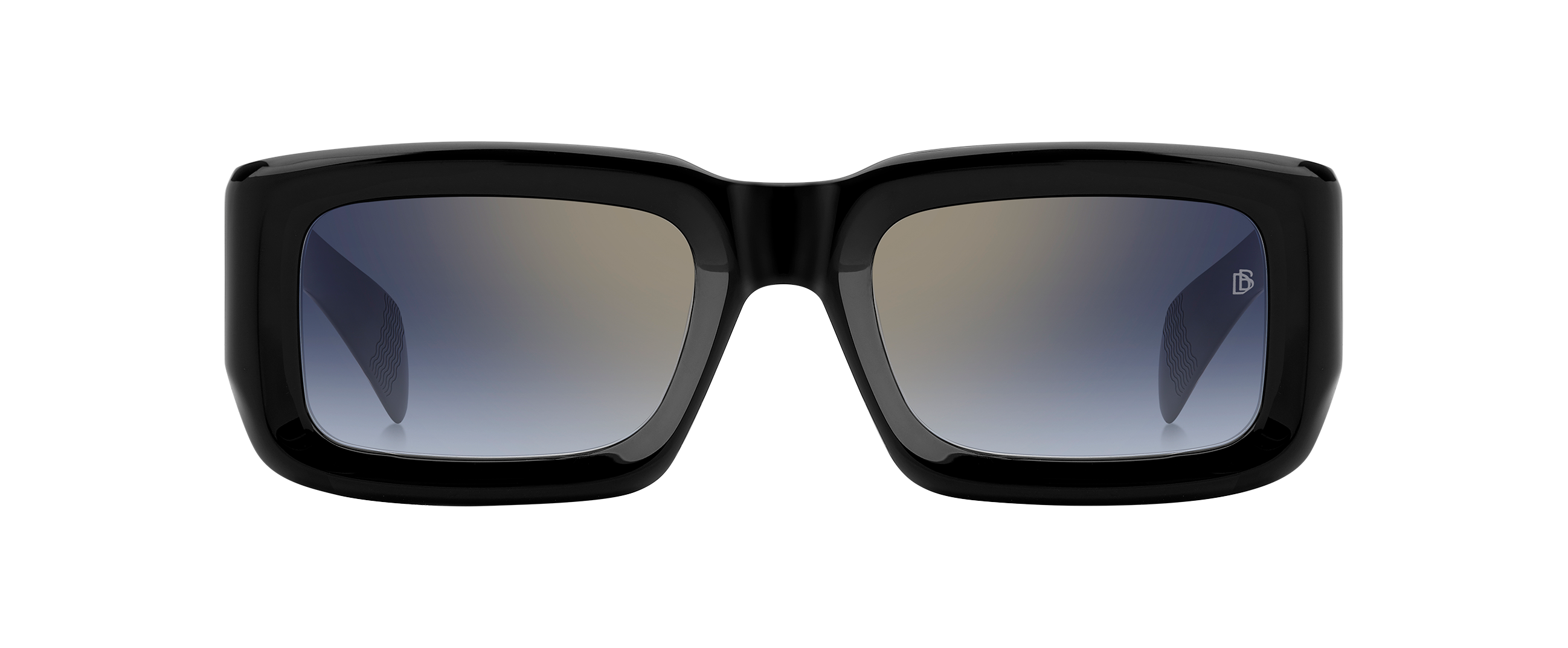 NWT David Beckham DB 1131/S-0I46 9O 59mm New Sunglasses DB 7131/S - Black - Blue Shaded Gold Mirror – EYEWEAR by  main image 2