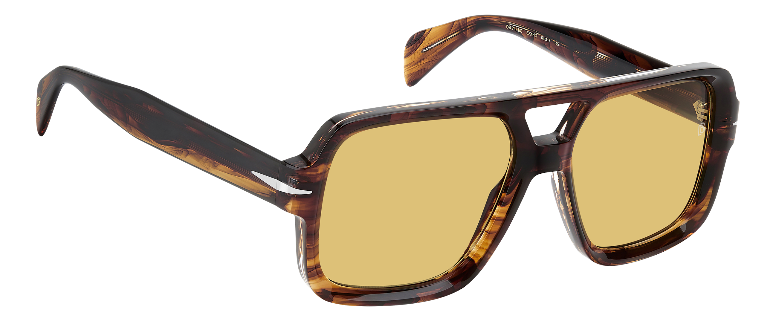 ハウネスd DB 7151/S - Brown Horn - Yellow – EYEWEAR by DAVID BECKHAM