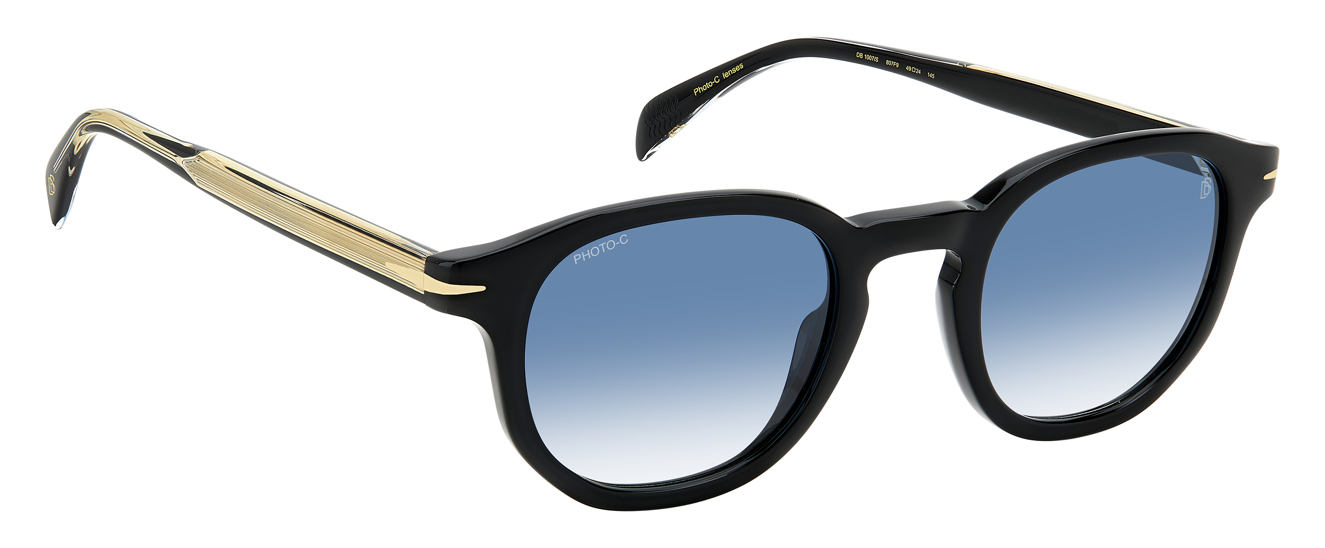 DB 1007/S - Black - Blue Shaded Photocromic - 203118 – EYEWEAR by DAVID  BECKHAM