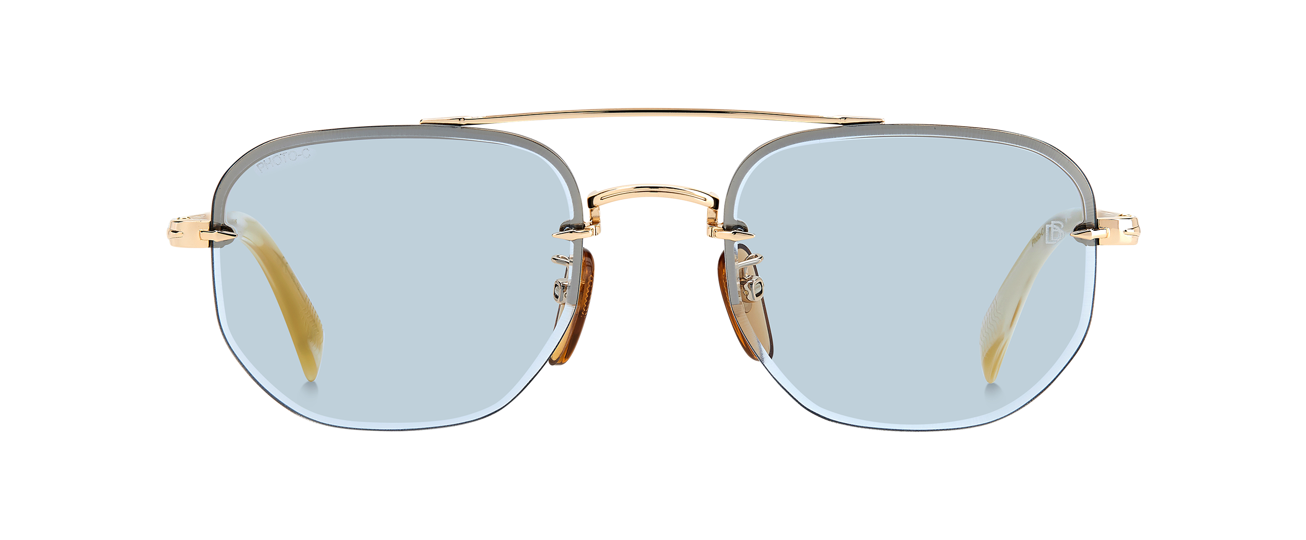 DB 1078/S - Gold Beige Horn - Azure Photocromatic - 204740