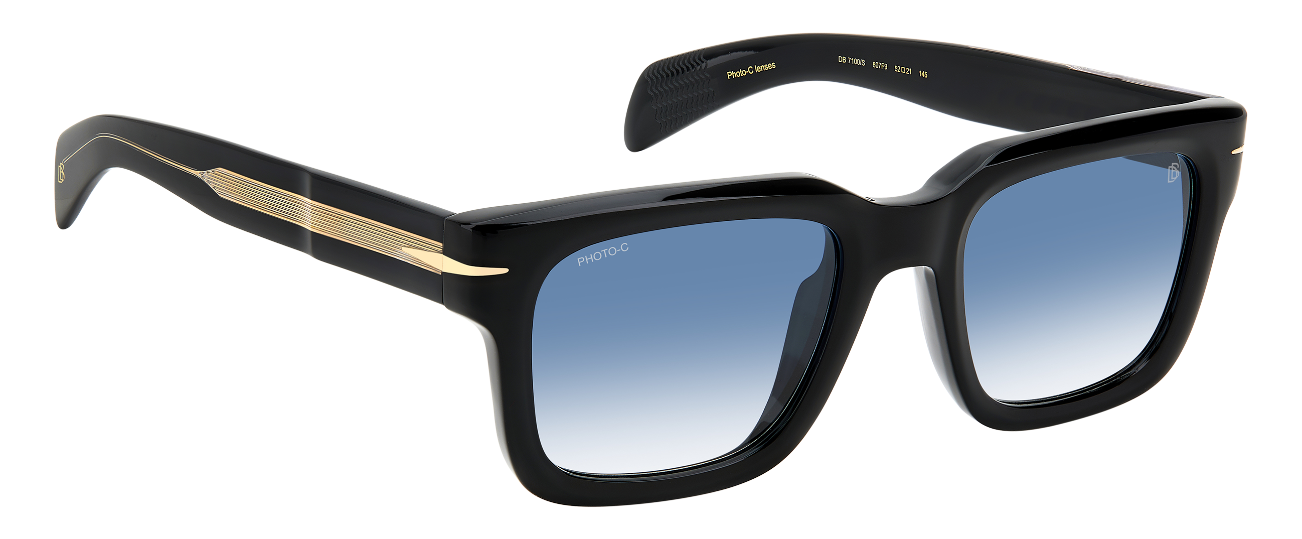 DB 7100/S - Black - Blue Shaded Photocromic - 205840