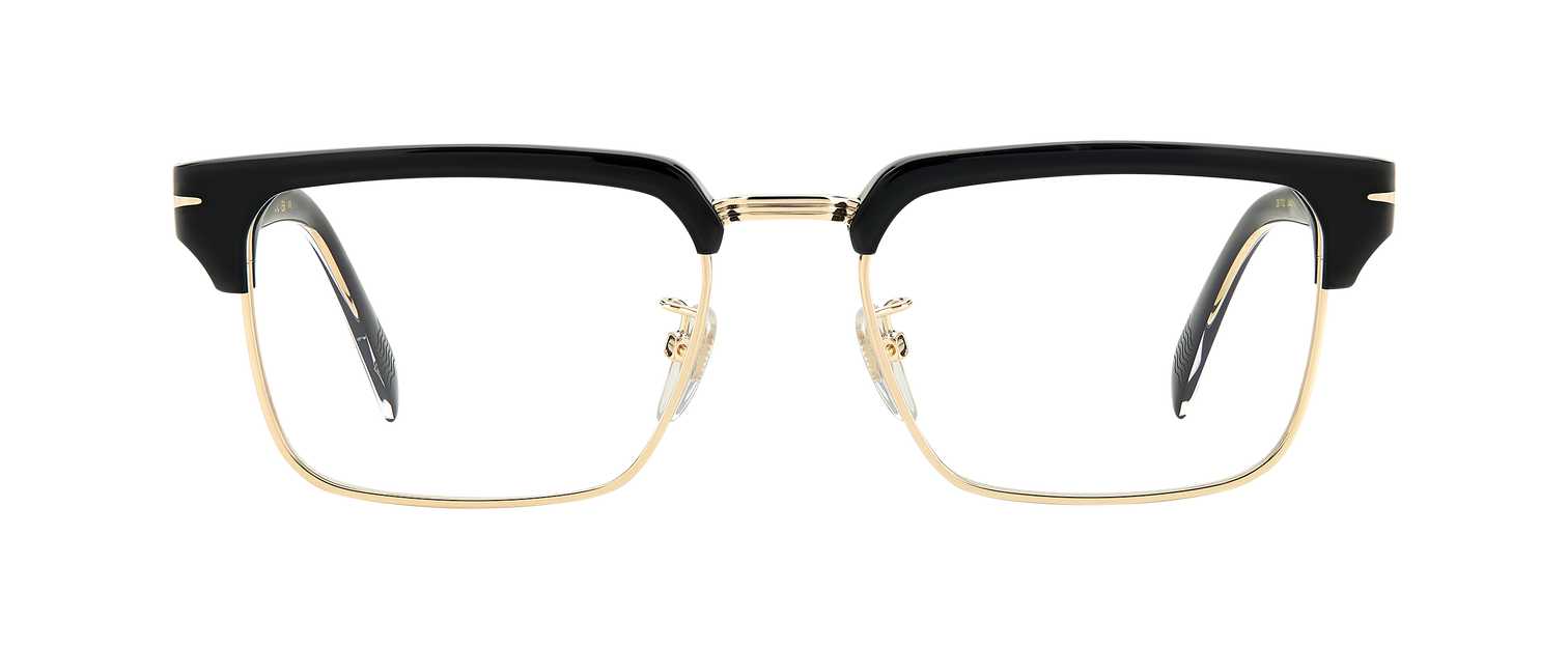 DB 7112 Black Gold Frames 107373 EYEWEAR by DAVID BECKHAM