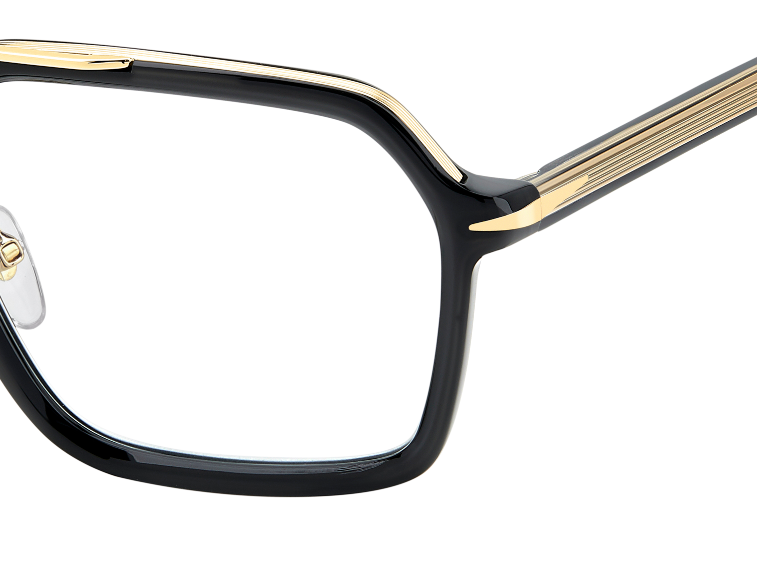 DB 7128 - Black Gold - Blue Mirror - 108668 – EYEWEAR by DAVID BECKHAM DB 7128 - Black Gold - Blue Mirror - 108668 – EYEWEAR by DAVID BECKHAM