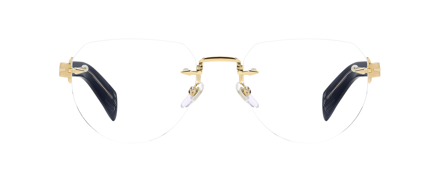 DB 7145 - Gold Black_ - Blue Mirror