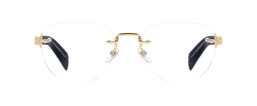 DB 7145 - Gold Black_ - Blue Mirror