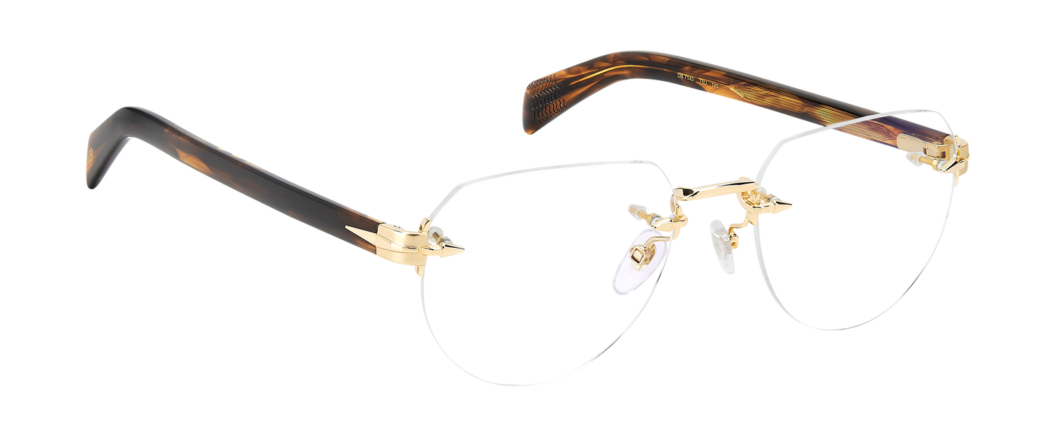 DB 7145 - Gold Brown Horn - Blue Mirror