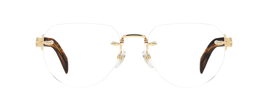 DB 7145 - Gold Brown Horn - Blue Mirror