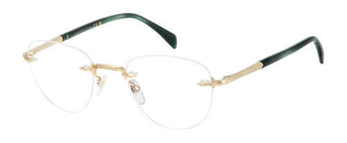 DB 1243 - Gold Striped Green - Blue Mirror