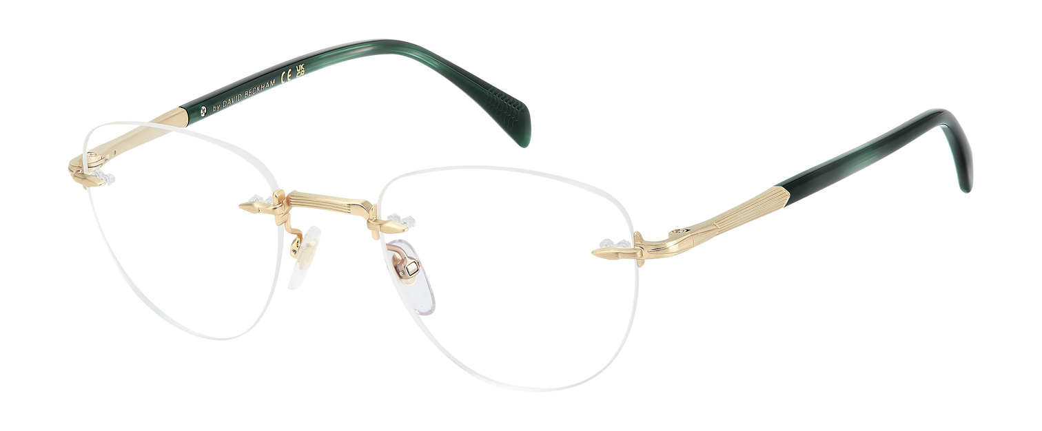 DB 1243 - Gold Striped Green - Blue Mirror