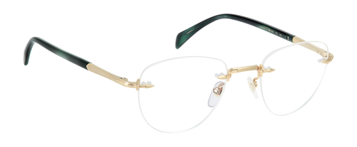 DB 1243 - Gold Striped Green - Blue Mirror