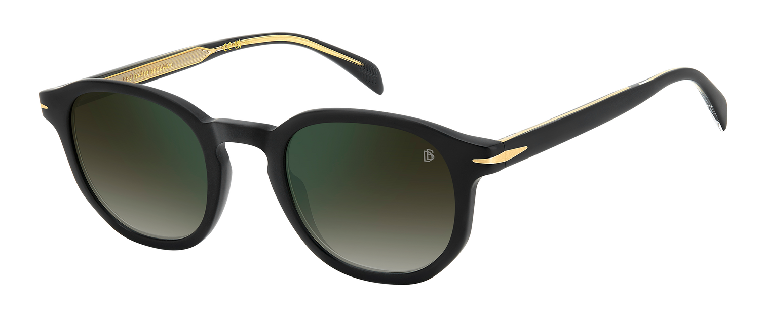 DB 1007/S - Matte Black - Green Shaded Green Mirror