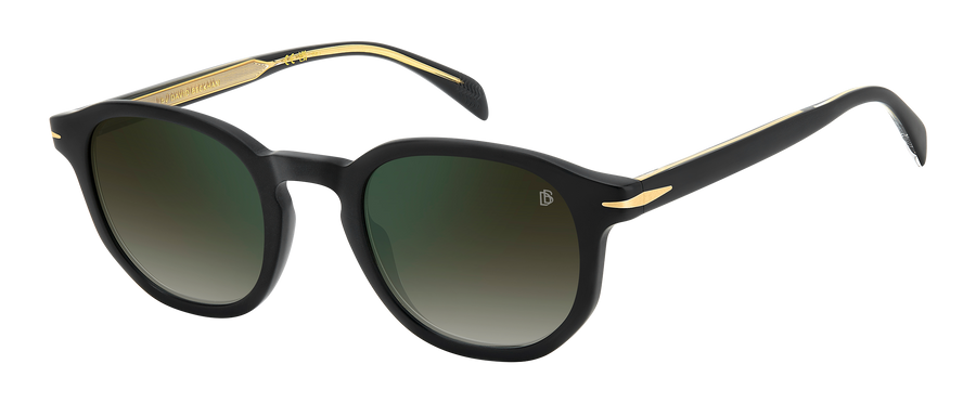 DB 1007/S - Matte Black - Green Shaded Green Mirror