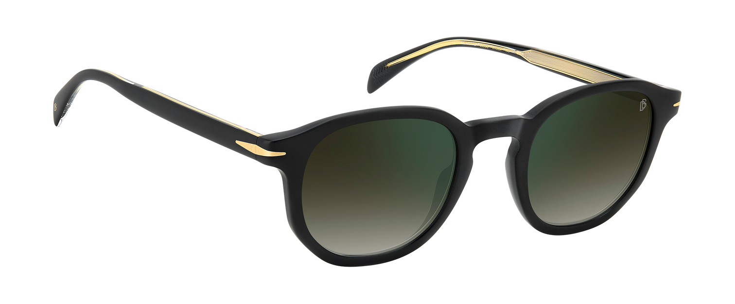 DB 1007/S - Matte Black - Green Shaded Green Mirror