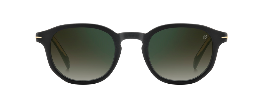 DB 1007/S - Matte Black - Green Shaded Green Mirror