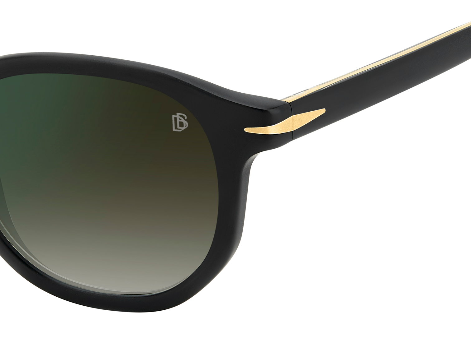 DB 1007/S - Matte Black - Green Shaded Green Mirror