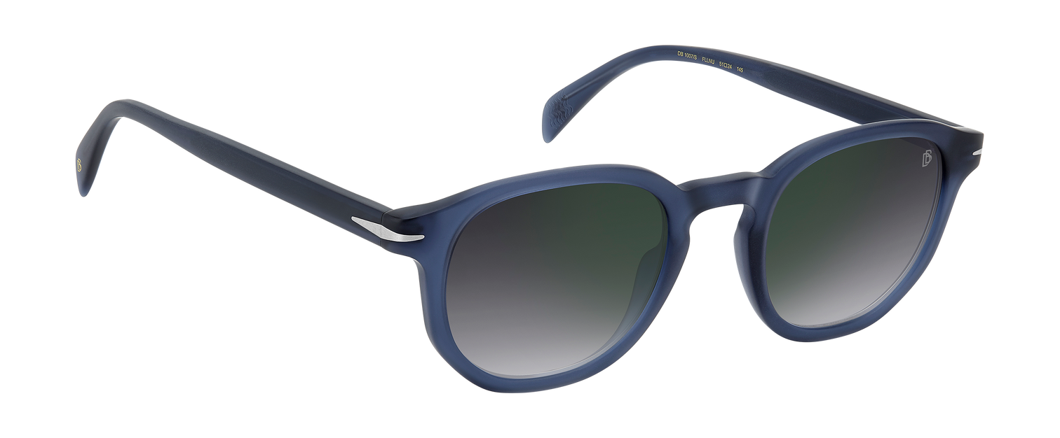 DB 1007/S - Matte Blue - Grey Shaded Green Mirror