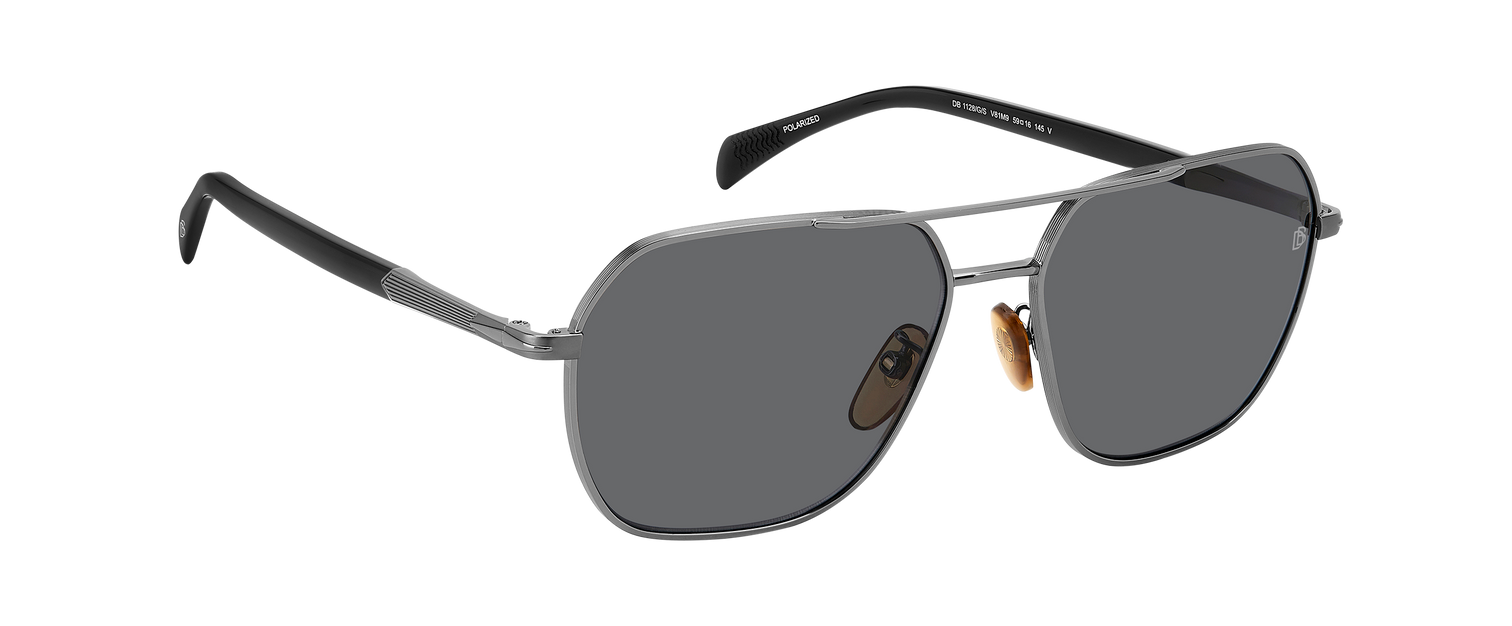 Black and gold Boris sunglasses, grey lenses
