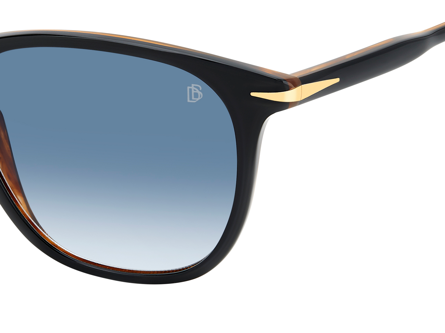 DB 1160/S - Black Striped Brown - Dk Blue Shaded