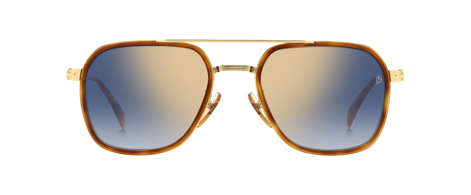 DB 1161/S - Brown Havana Gold - Blue Shaded Gold Mirror