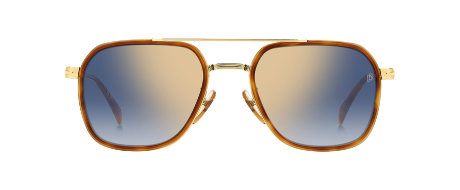 DB 1161/S - Brown Havana Gold - Blue Shaded Gold Mirror