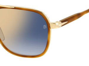 DB 1161/S - Brown Havana Gold - Blue Shaded Gold Mirror