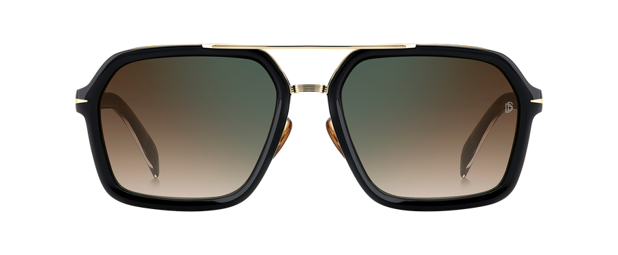 DB 7128/S - Black Gold - Brown Shaded Green Mirror