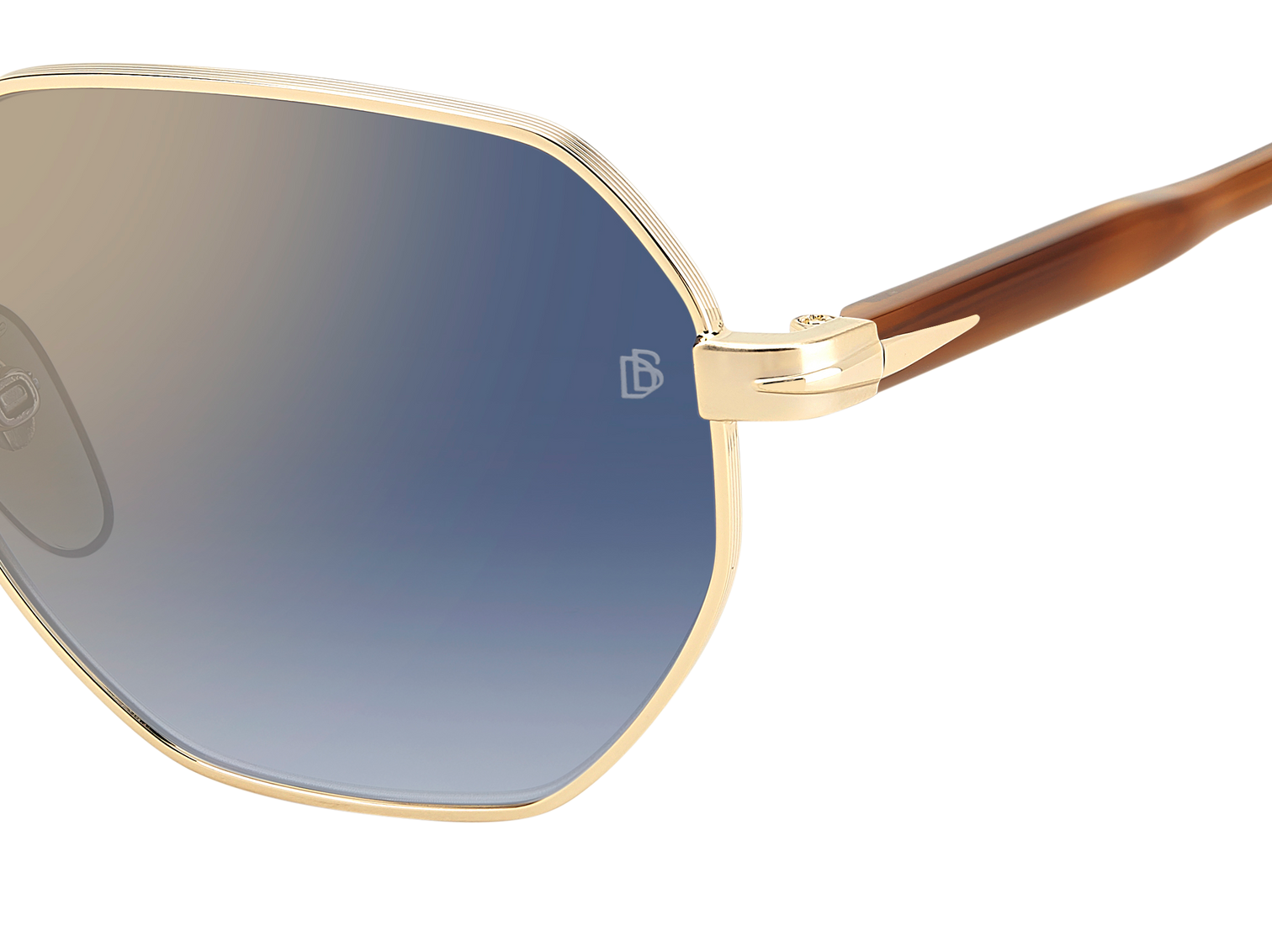 DB 1162/F/S - Gold Havana - Blue Shaded Gold Mirror