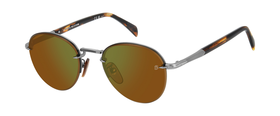 DB 1173/S - Matte Ruthenium Havana - Green Mirror