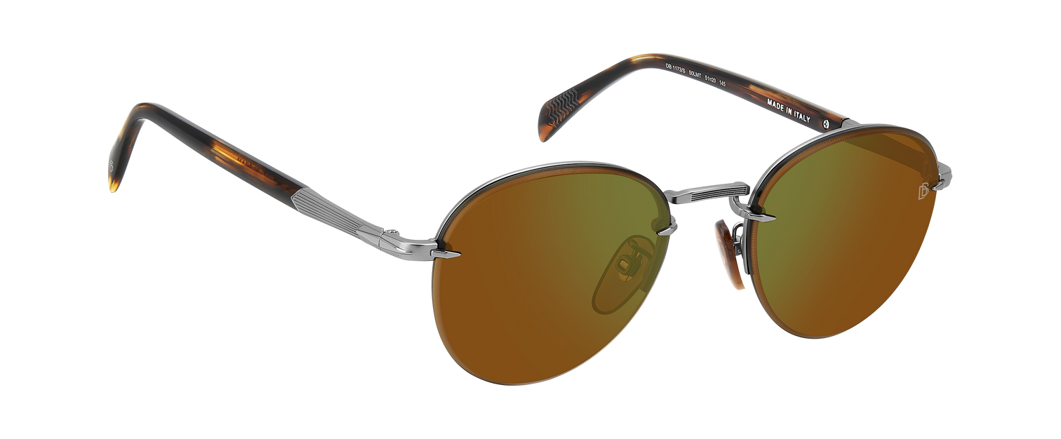 DB 1173/S - Matte Ruthenium Havana - Green Mirror