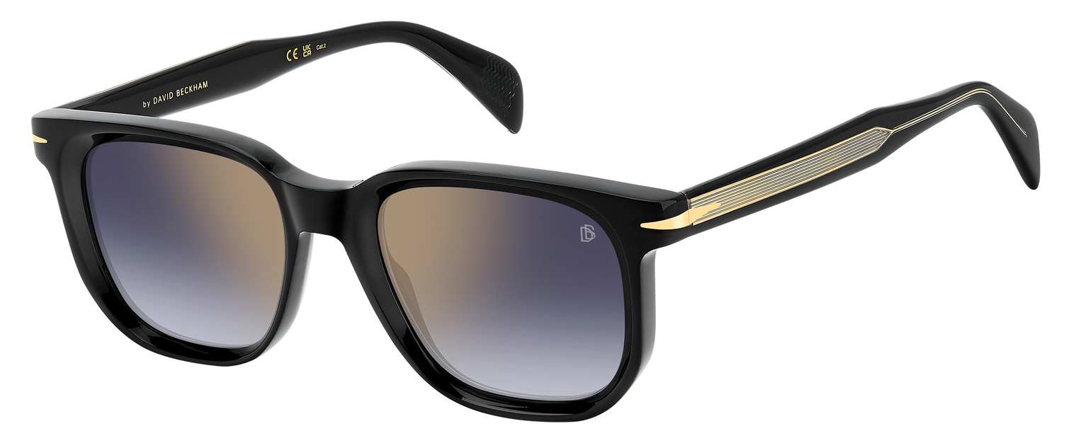 DB 7133/S - Black - Blue Shaded Gold Mirror