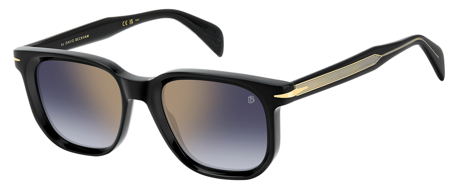 DB 7133/S - Black - Blue Shaded Gold Mirror