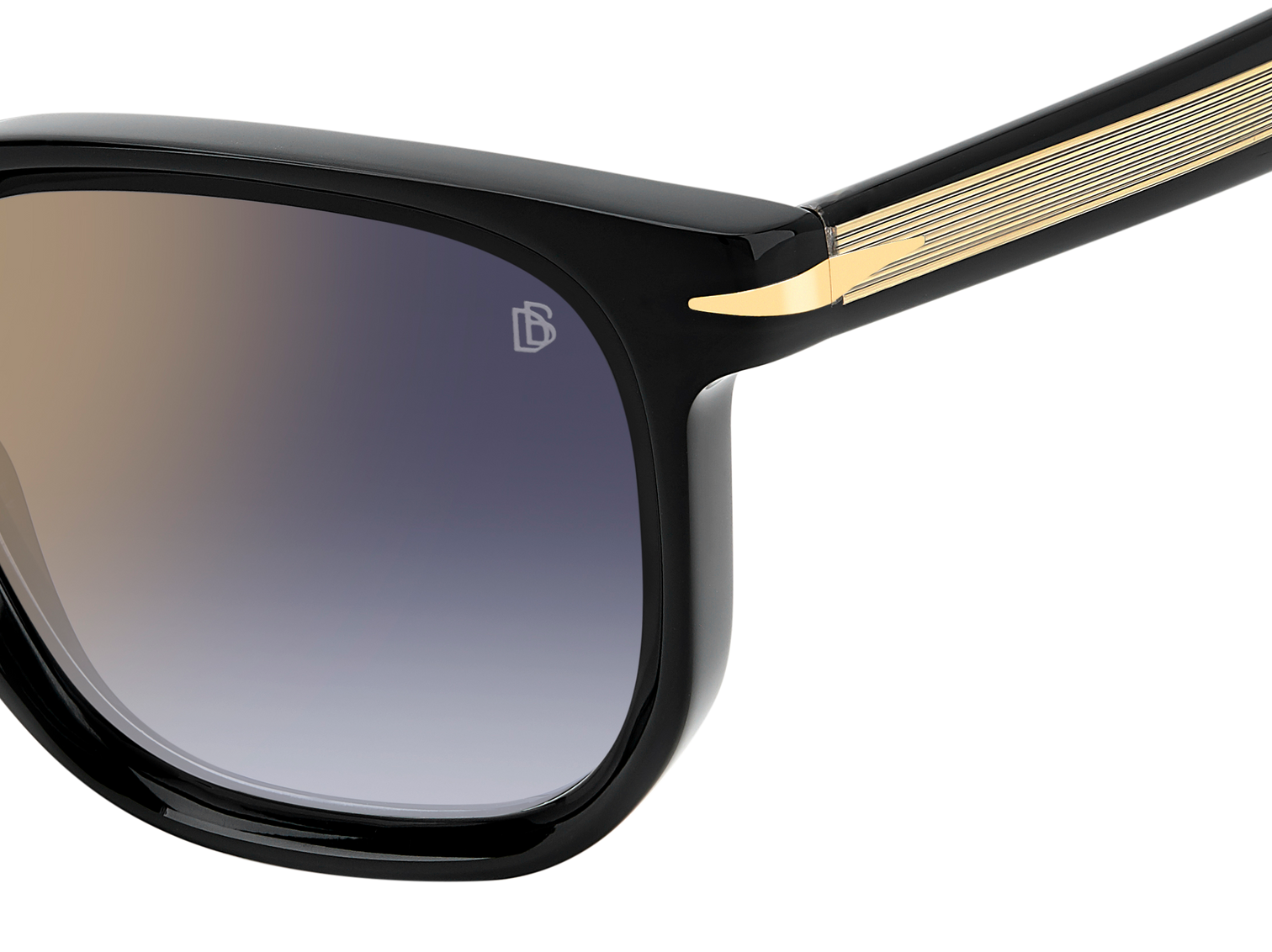 DB 7133/S - Black - Blue Shaded Gold Mirror