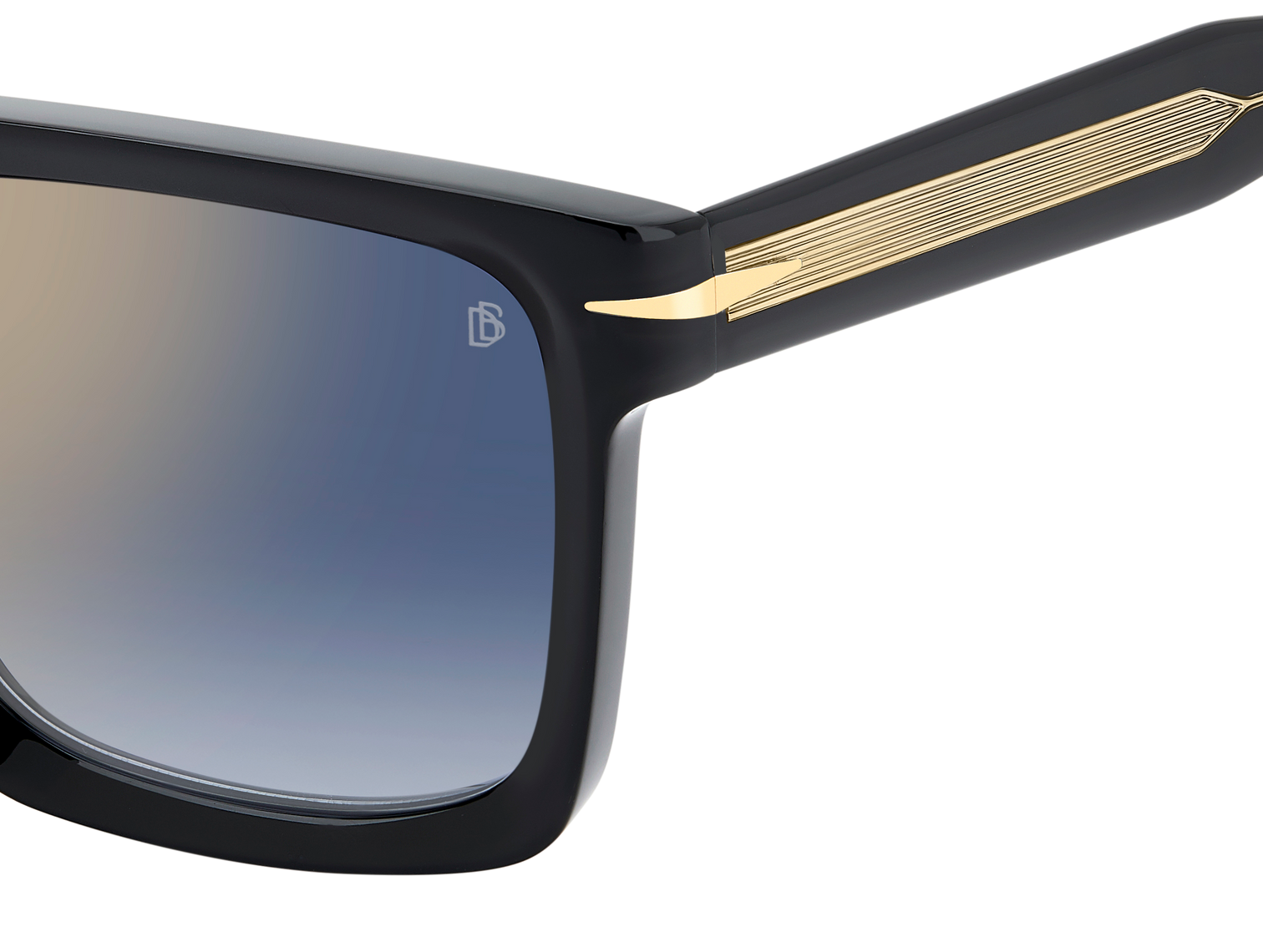 DB 7134/S - Negro - Espejo dorado sombreado azul