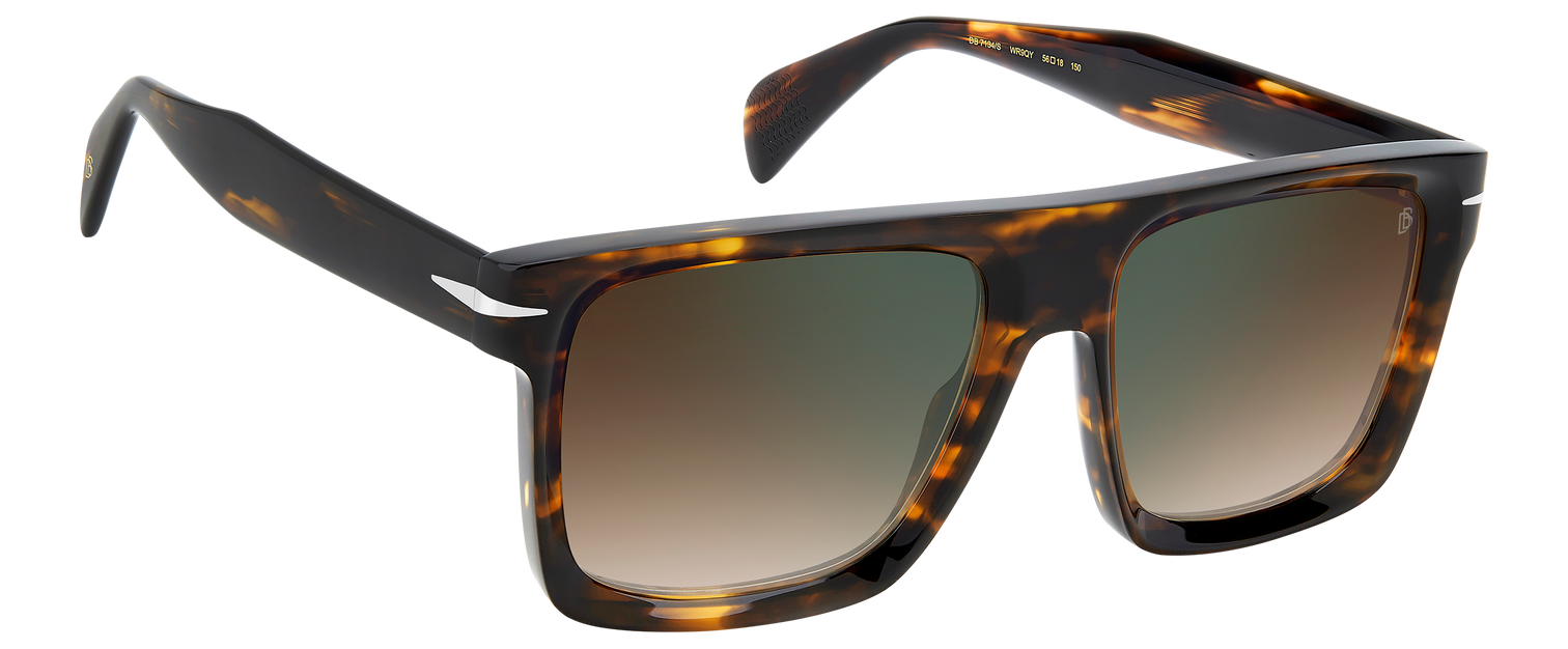 DB 7134/S - Brown Havana - Brown Shaded Green Mirror