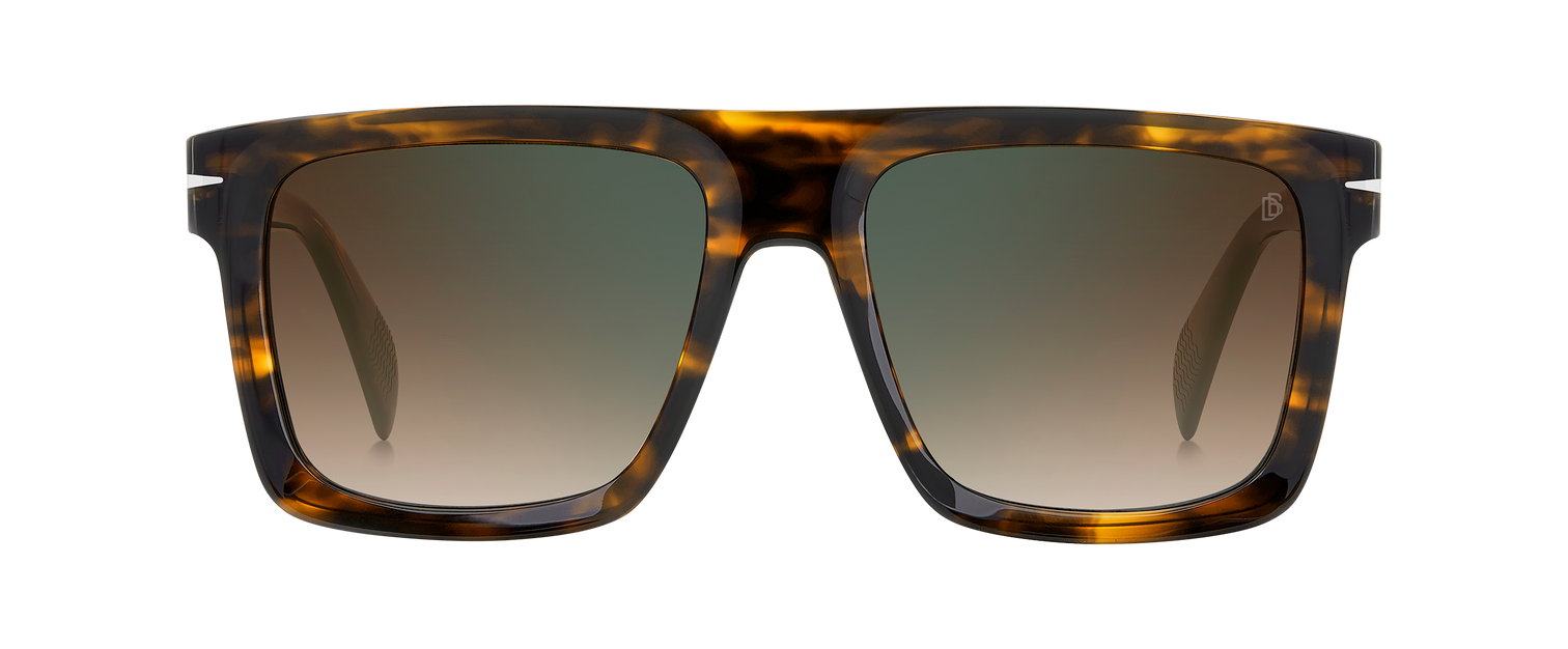 DB 7134/S - Brown Havana - Brown Shaded Green Mirror