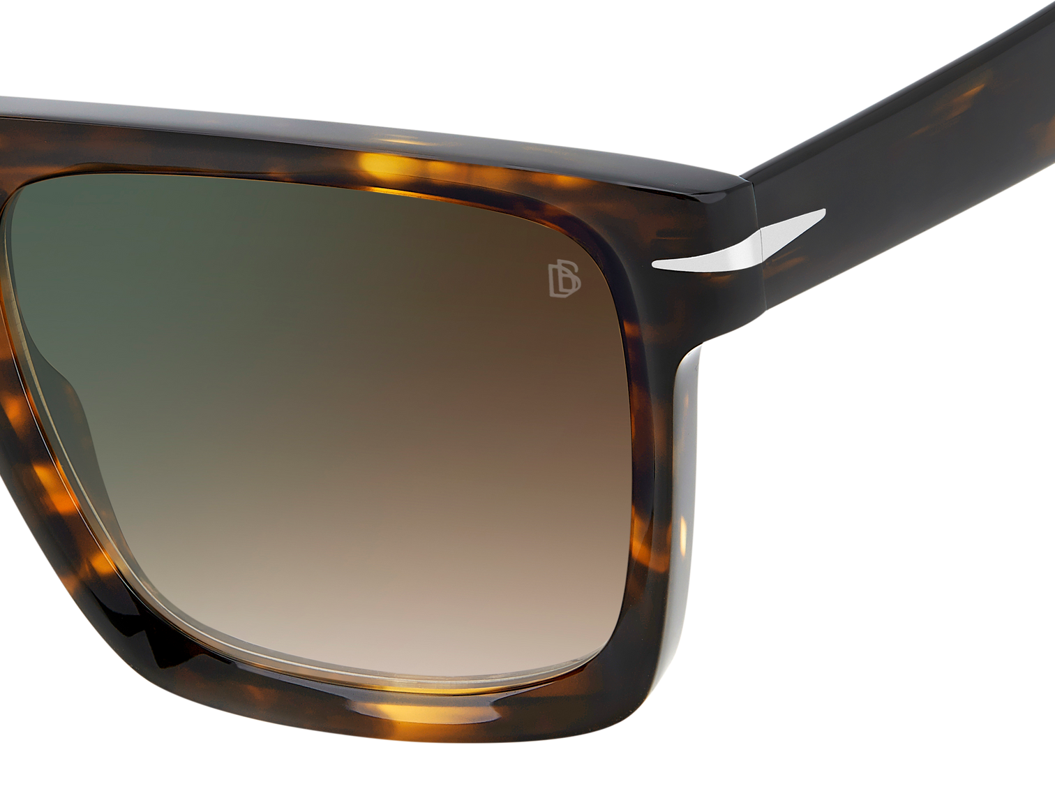 DB 7134/S - Brown Havana - Brown Shaded Green Mirror