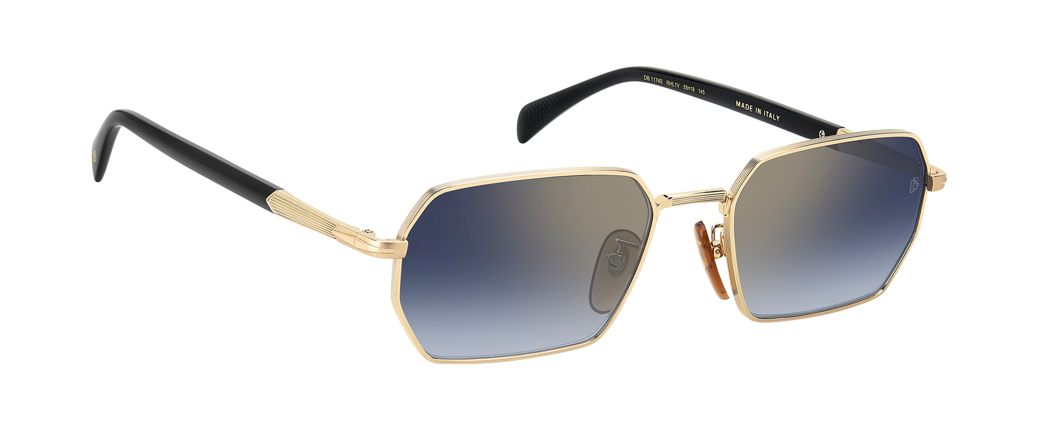 DB 1174/S - Gold Black_ - Blue Shaded Gold Mirror