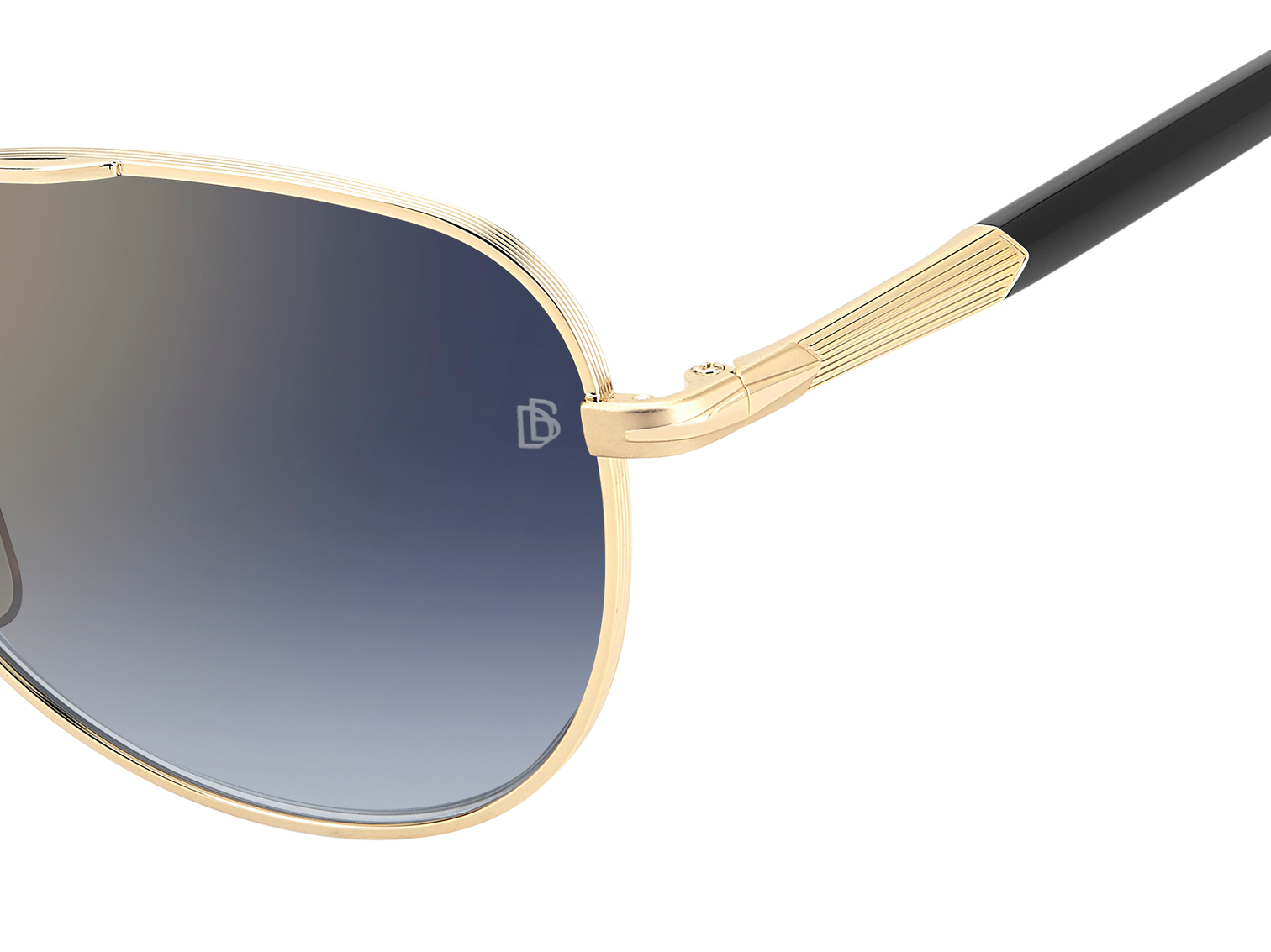 DB 1175/S - Gold Black_ - Blue Shaded Gold Mirror
