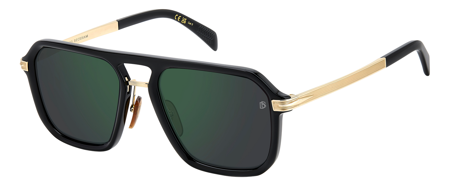 DB 7136/S - Black Gold - Green Mirror