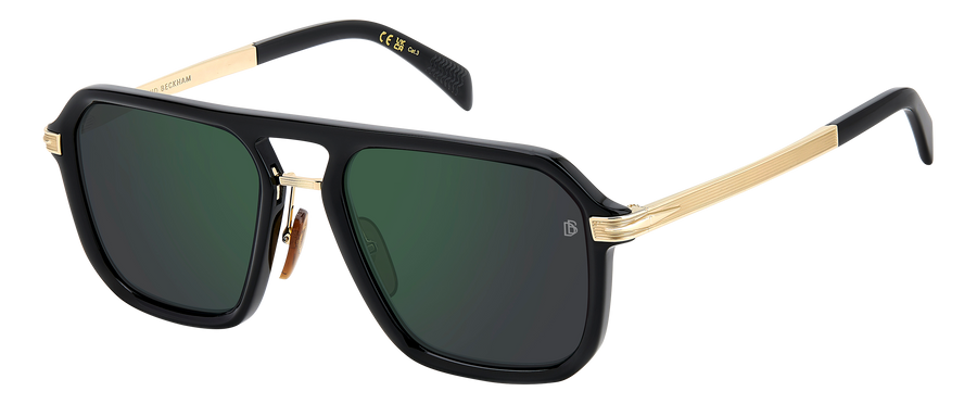 DB 7136/S - Black Gold - Green Mirror